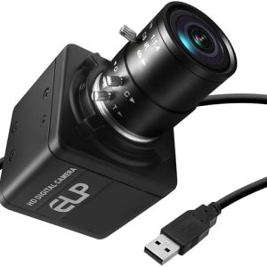 Global Shutter USB Camera – 800P Monochrome Ultra High Speed 640fps Camera [120/210/420fps Modes] – Manual Focus 2.8-12mm CS Lens – Compatible with Raspberry Pi, Linux, Mac & Windows